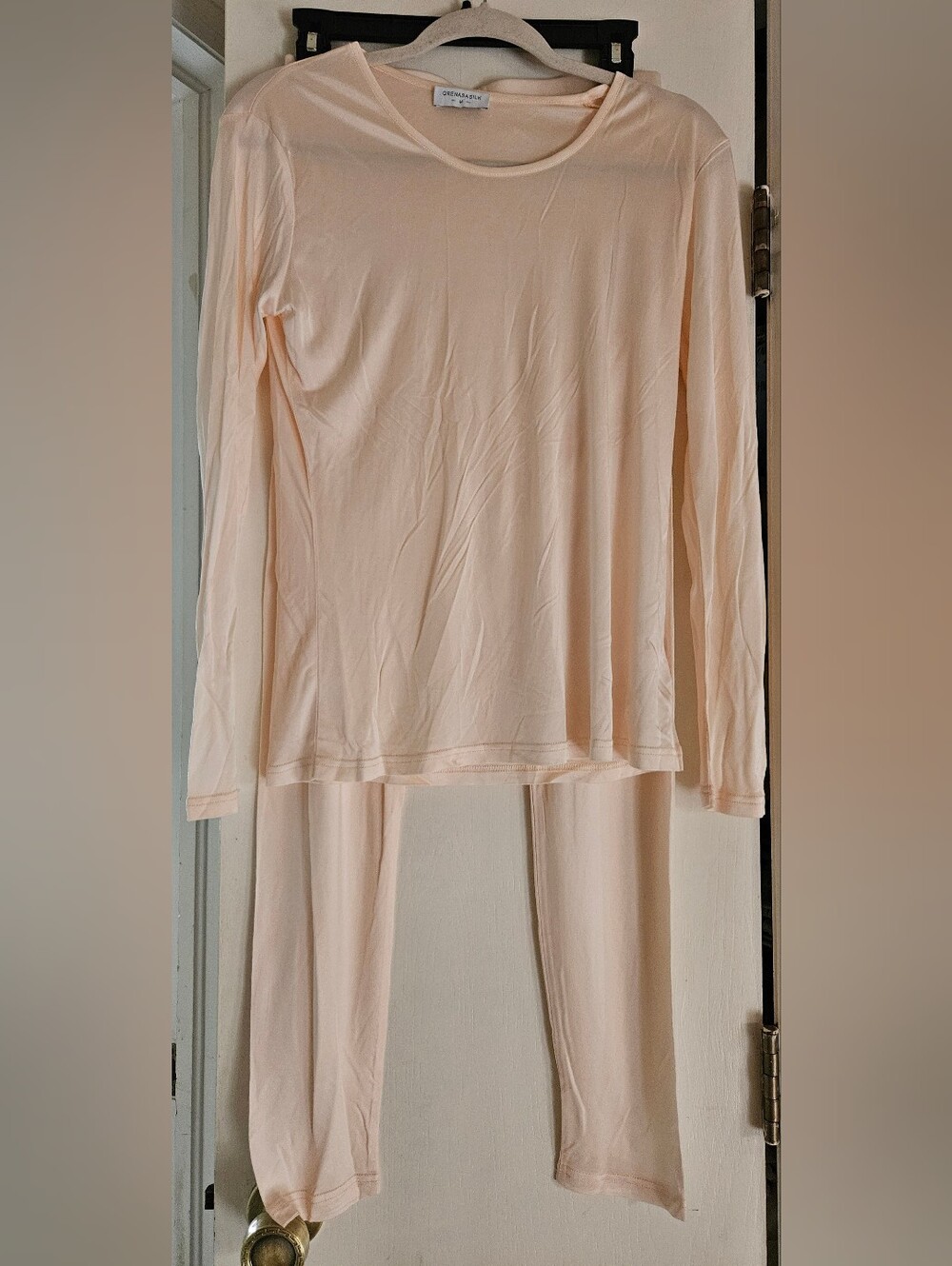 Grenasa Silk 100% Silk Pink Two Piece Pajama Set Size M